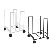 Carton Storage Rack Cart with Wheels Mobile Cardboard Stand for Warehouse with