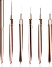 WLLHYF 5Pcs Nail Art Liner Brushes, Painting Nail Art Brushes for Long Lines, Details, Fine Drawing Nail Dotting Drawing Tool Set 7mm/9mm/11mm/15mm/25mm