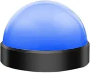22mm Lndicator Light IP68 Hight Waterproof Aluminum oxide/Plastic Signal lamp Ball head Red Green Bule Yellow Black(Plastic-ball-blue,9-24V)