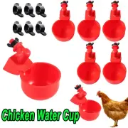 4/6/8/12pcs Automatic Cups Water Feeder Drinker Chicken Water Poultry Chook Bird