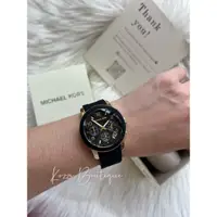 在飛比找蝦皮購物優惠-Michael Kors mk5191 矽膠 三眼 金色 黑