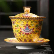 220ml Jingdezhen Porcelain Gaiwan Tureen Cup Bowl Saucer Lid Kung Fu Tea Set