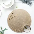 Dining Table Protection Mats Simple Design Pvc Woven Round Mat Set Heat