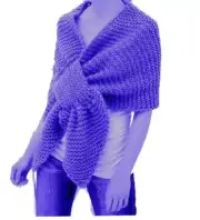 Knit Stole, Shoulder wrap, Shawl Pattern, Easy Printed Knitting pattern