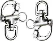 316 Stainless Steel Quick Release Snap Shackle,Swivel Shackle Snap Hook,Marine Boat Shackles for Rigging, Pack of 2