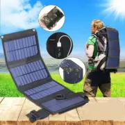 100W USB Outdoor Camping Hiking Phone Charger Solar Panel Kit Folding Power Bank