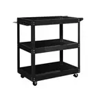 Tool Cart Trolley 3 Tier Toolbox Workshop Garage Storage Steel 150Kg