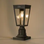 Outdoor Solar Lamp Post Light with Pier Mount Base, Dusk to Dawn Waterproof P...