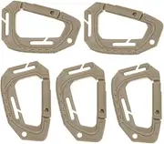 OHPHCALL 5 Pack d Shape Carabiner Clips Ring Locking for Outdoor Activities Water Bottle Holder Keychain Camping Hiking