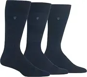 [CHAPS] Men's Super Soft Dress Crew Socks-3 Pair Pack-Patterns and Textures, Solid