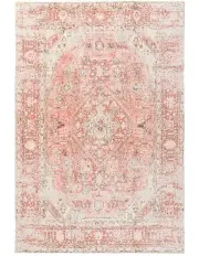 [Miss Amara] Beatrice Transitional Washable Rug in Peach