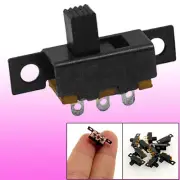 10pcs 5.2mm Height Knob 3 Pin 2 Position 1P2T Panel Slide Switch 0.5A 50V DC