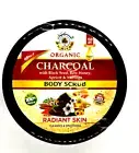 Organic Charcoal Body Scrub (Back Seed, Raw Honey, Apricot, Moringa)100% Natural