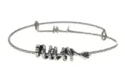 NEW ALEX AND ANI Snake Coil Silver Charm Bangle Bracelet - Serpent Cobra