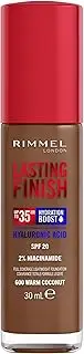 Rimmel London Lasting Finish 35 Hour Foundation, 600 Warm Coconut