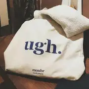 Lettering Canvas Tote Bag Off-White - One Size