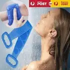 Bath Towel Silicone Exfoliating Back Strap Scrub Shower Body Scrubber Brush Wash