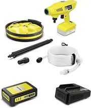 [Kärcher] Handheld/Mobile Cleaner KHB 4-18 18V Battery Platform, Features Real Time LED Display, Lightweight Design, Combines 5 Nozzles and 1 Spray Lance, 2.5ah Battery & Charger Included