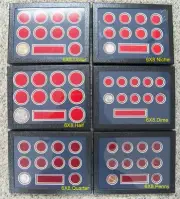 6"X8" Mats In Riker Display Case With Cut-Outs For US Coins And/Or Collectibles