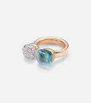 [Pomellato] Pomellato Nudo 18kt rose and white gold ring with topaz and diamonds O gold