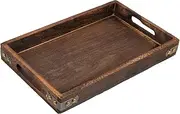 Wooden Snack Tray Retro Solid Storage Plate for Serving Pizza Fruit Cake and Snacks for Christmas Parties and Weddings Unique Decorative Container for Home