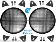 2X Black 10" inch Sub Woofer Speaker Mesh WAFFLE GRILLS Protective Covers VWLTW