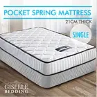 21CM Single Mattress Pocket Spring Density Foam High Density Foam Bed 364 Coils