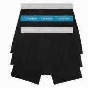 NEW 3 Pack Calvin Klein STRETCH Cotton Boxer Briefs, Classic Fit, XXL, Black
