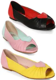 Ellie Shoes BP100-CLARA Flat Shoe With Cutout And Accent Color Embellishment