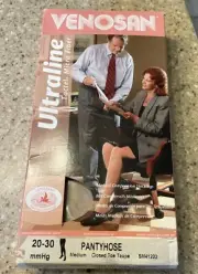VENOSAN COMPRESSION STOCKINGS 20-30 mmHg Pantyhose Med Closed Toe Taupe