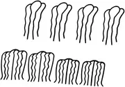 Ipetboom 8Pcs Elegant Retro Iron Hair Combs Durable Wear Resistant Accessories for Daily Use Stylish Hair Bun and Updo Styling Smooth Edges for Gentle Handling for All Hair