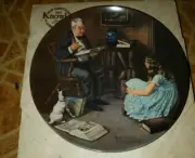 1984 Norman Rockwell The Storyteller Knowles Collectible Plate #17471D w/ COA