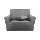NNEAGS 1-Seater Grey Sofa Cover Couch Protector High Stretch Lounge Slipcover Ho