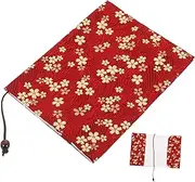 Happyyami Protective Cloth Book Cover Sleeve Stylish Book Decor for School Exquisite Stamping Design Material to Prevent Tears and Rips for Notebooks