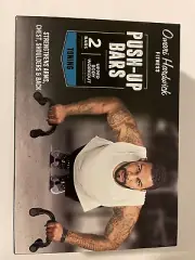 PUSH UP BARS NON-SLIP RUBBER HANDLES Upper Body Workout Omari Hardwick