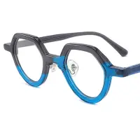 在飛比找蝦皮商城精選優惠-新款多色拼料圓形進口板材眼鏡框男女可配鏡眼鏡架