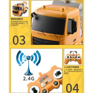 遙控車 遙控混泥土車 遙控玩具 生日禮物 攪拌車 玩具車 模型車 水泥車 雙鷹 E578 1:26 遙控工程車 男孩禮物