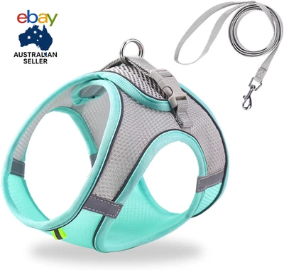 Cat Harness and Leash Set Soft Adjustable Escape Proof Cat Leash Breathable Comf