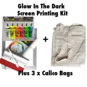 Glow In The Dark Screen Printing Kit Screen Printing Ink Set Calico Bags & More
