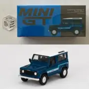 Mini GT #353 - Land Rover Defender 90 County Wagon (Blue - 1/64 Boxed) L75g