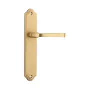 Iver Annecy Door Lever Handle on Shouldered Backplate Brushed Brass