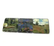 Drink Coasters Claude Monet Impressionist Art Set Cork Back Cart Expo 4 X 4