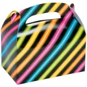 Neon Glow in the Dark Party Supplies Lolly Favour Treat Boxes Pack of 12