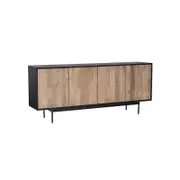 RADLEY 180cm Sideboard Solid Mango Wood Modern Furniture - Natural & Black