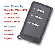Smart Remote Car Key Fob 3Buttons 433MHz ID71 for Subaru Forester Impreza Legacy