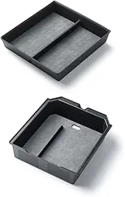 Alfanxi Center Console Organizer Tray Italy Alcantara Storage Box Compatible with Tesla Model 3 Tesla Highland(A2Grey)