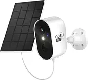 [AOSU] 2K Solar Security Cameras Wireless Outdoor, Solar Outdoor Camera for Home Security, WiFi Camera with Color Night Vision, PIR Human Detection, 2-Way Talk, IP66 Waterproof, Compatible with Alexa
