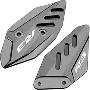 Compatible With YZF R3 YZF-R3 YZFR3 Motorcycle Accessories CNC Footpeg Footrest Rear Heel Plate Guard Protector(Titanium)