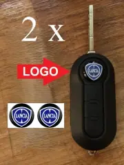 2x LOGO Lancia key fob Ypsilon Kappa Delta Thesis Phedra Musa Voyager integrale
