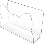 Générique Acrylic File Holder, Cat Shape Desktop Organizer, Mail and Postcard Sorter, Document Sorting Rack, Letter Folder, Compact and Stylish Design, Clear Acrylic, Ideal for Home or Office Use